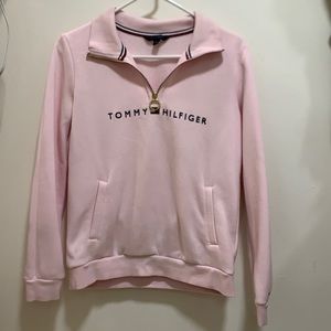 This is a pink XS half zip Tommy Hilfiger great conditions .